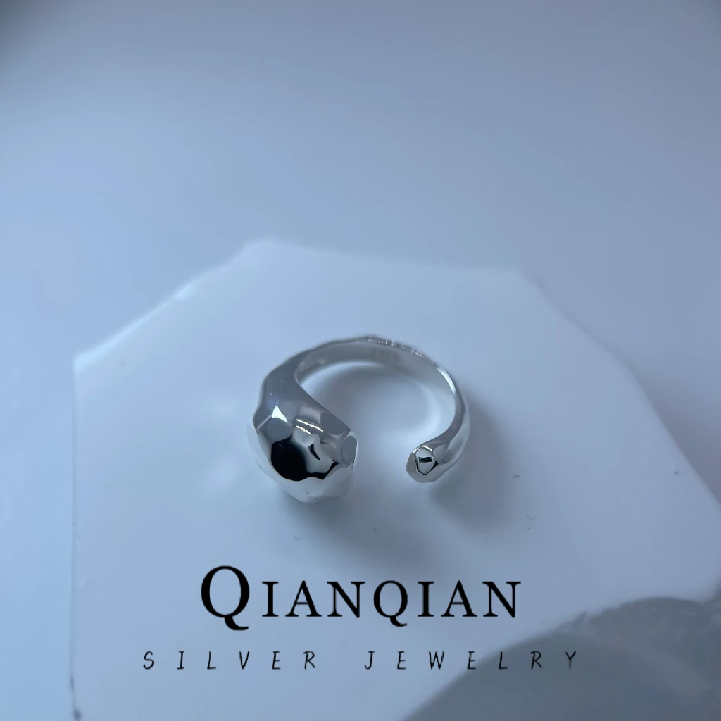 925银戒指 纯银戒指【相思豆】戒指女款素圈纯银戒指小众高级感戒指