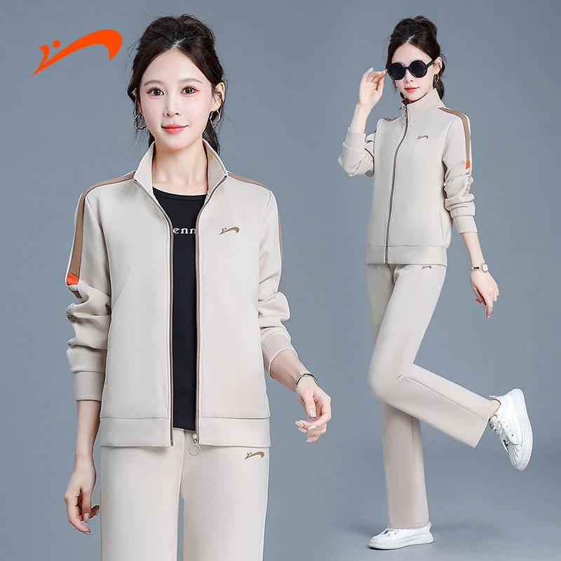 【秋季新款】贵人鸟中年妈妈装休闲套装洋气中老年运动秋冬两件套