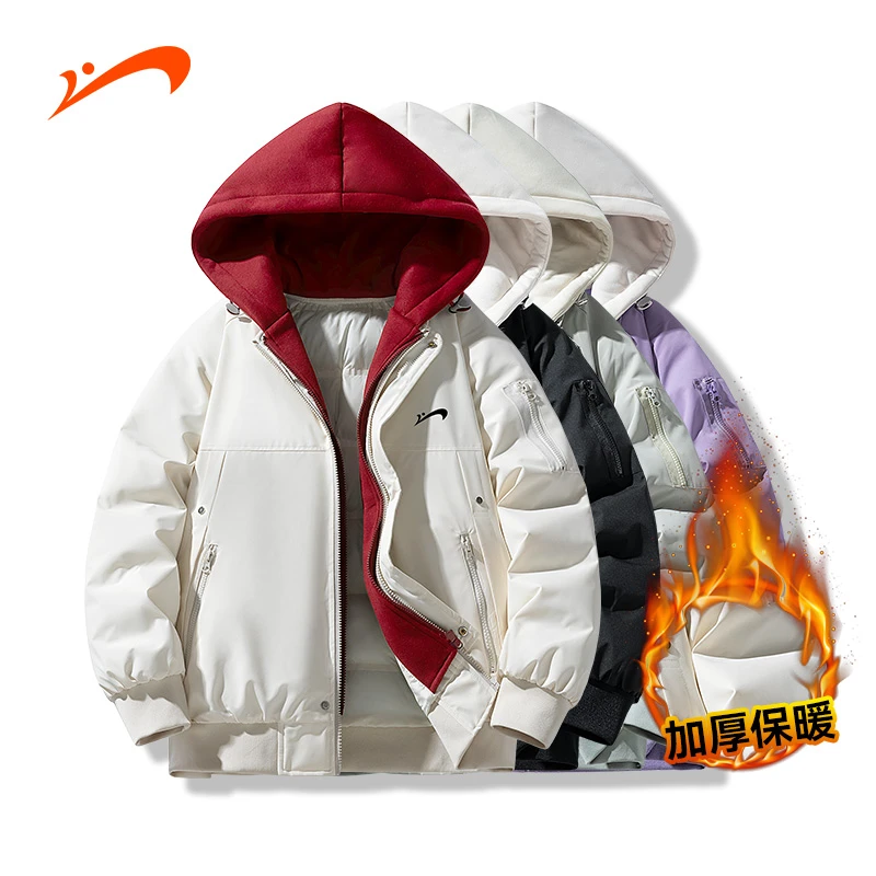 贵人鸟棉衣秋冬季加厚防风保暖连帽男女同款情侣休闲运动百搭