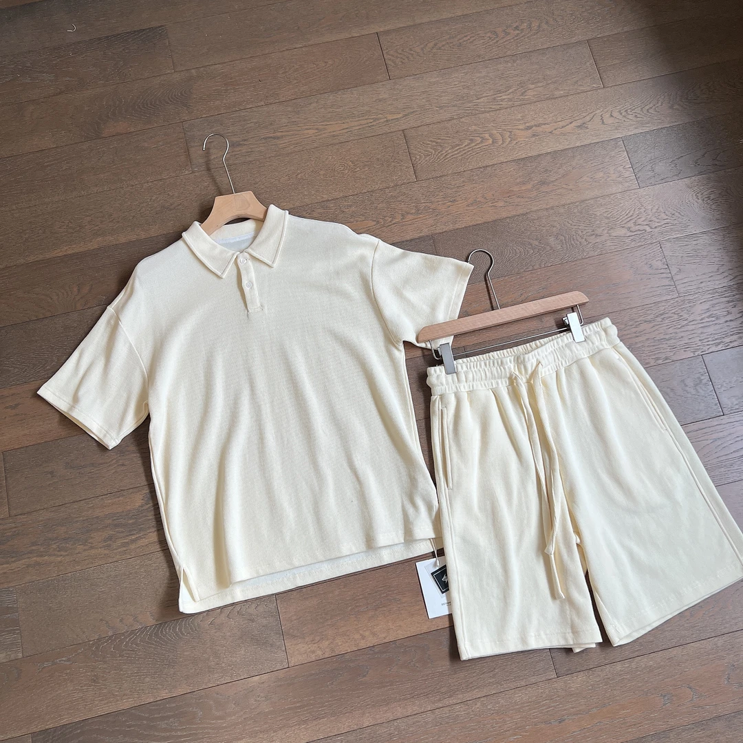 【福利套装】短袖套装微宽休闲时尚小众设计师情侣款宽松套装透气潮