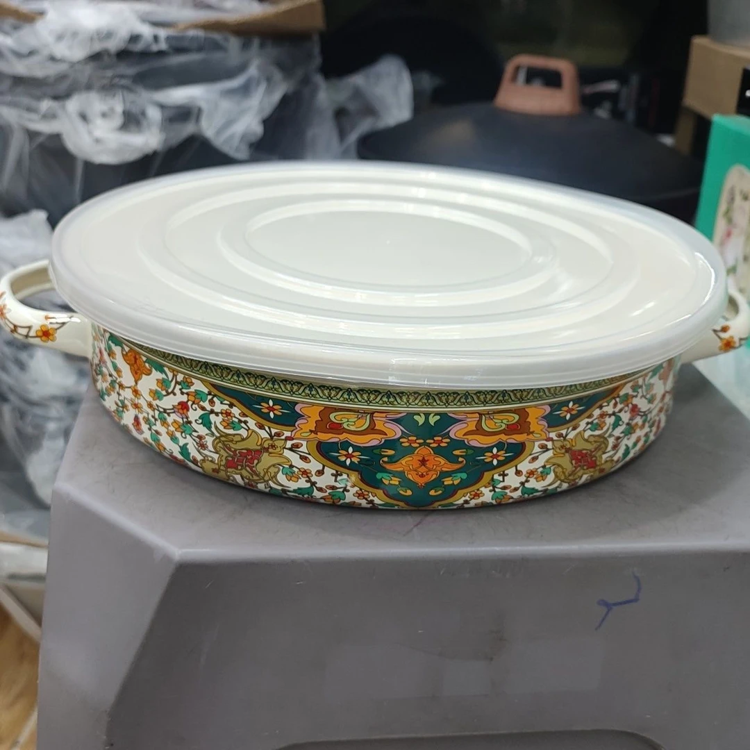 28公分俄罗斯花双耳盘