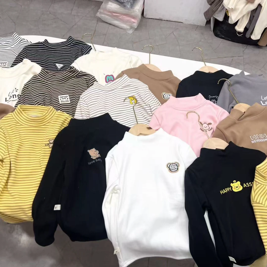 【儿童加绒打底衫】双十一炒鸡可爱+绒打底衫男女同款半高领质感好