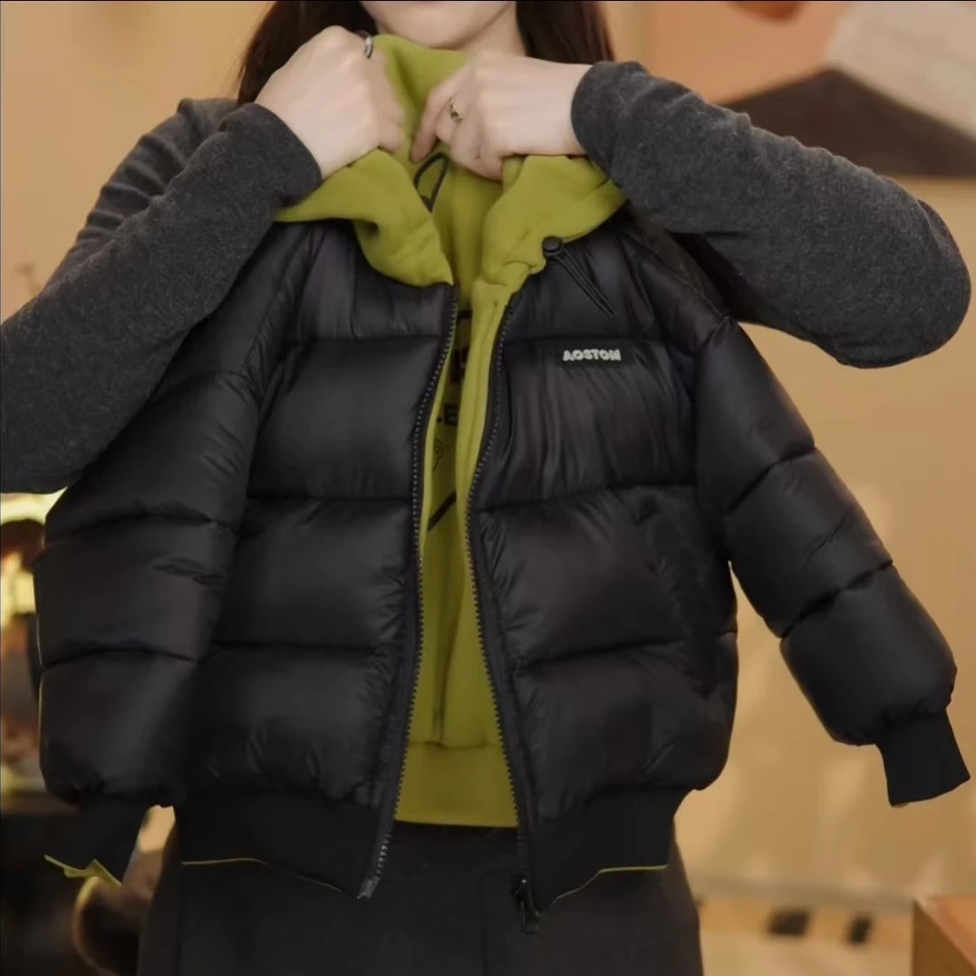 儿童棉衣2024新款加厚洋气网红简约百搭双面穿男宝宝棉服夹克