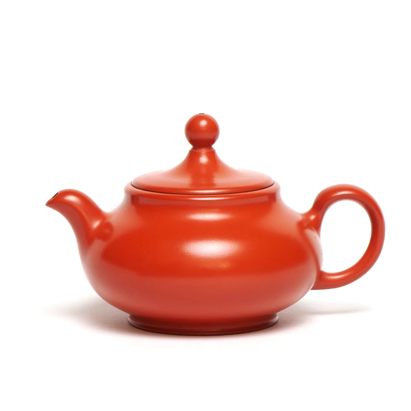 另味荣记池松荣红釉宫灯壶120cc紫砂全手手拉壶 潮州朱泥壶小品壶