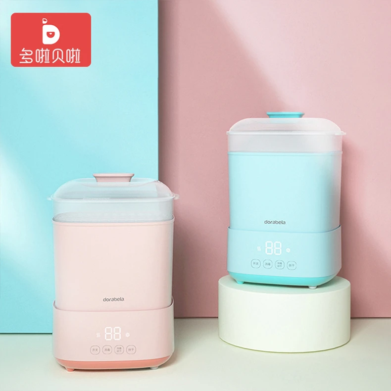 Dora bela/多啦贝啦婴儿奶瓶消毒器带烘干宝宝餐具玩具蒸汽消毒锅