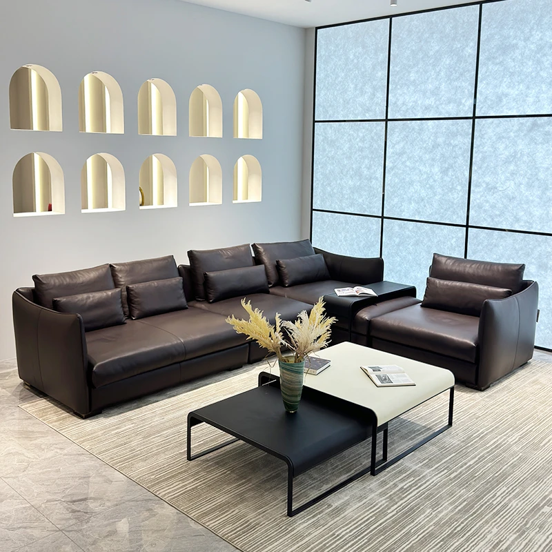 SIBIN/思彬【丛林沙发】意式轻奢真皮大气极简头层牛皮柔软真皮沙发