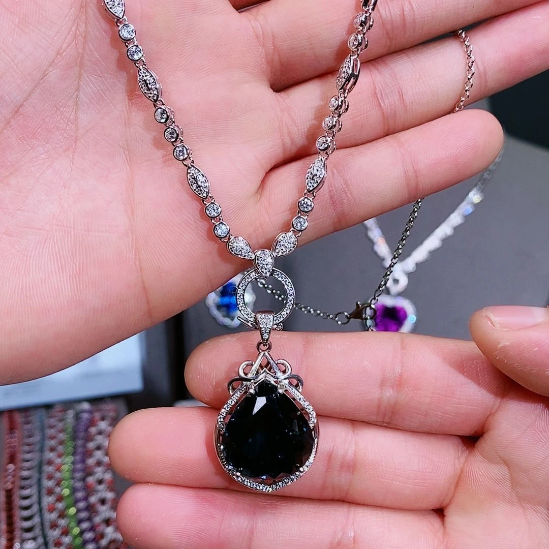 托帕石吊坠(赠链)银S925镶嵌