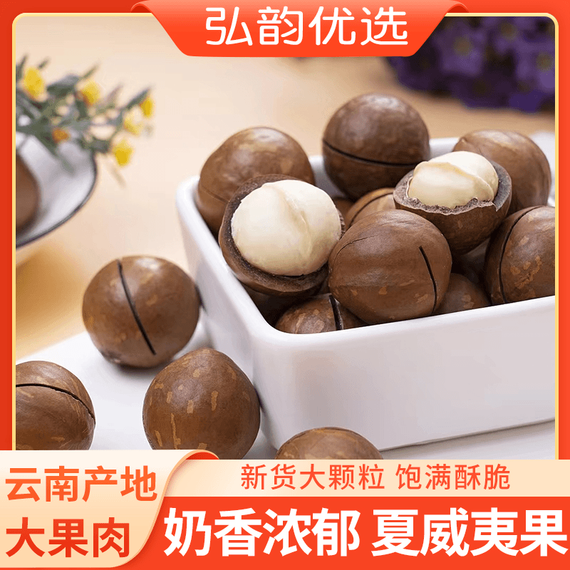 夏威夷果挑选大颗粒 个大饱满 清香酥脆休闲小零食200g/袋