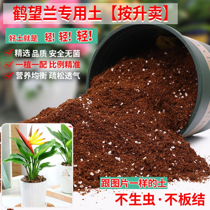 鹤望兰专用土天堂鸟专用营养土花卉绿植通用种植土盆栽有机肥料土
