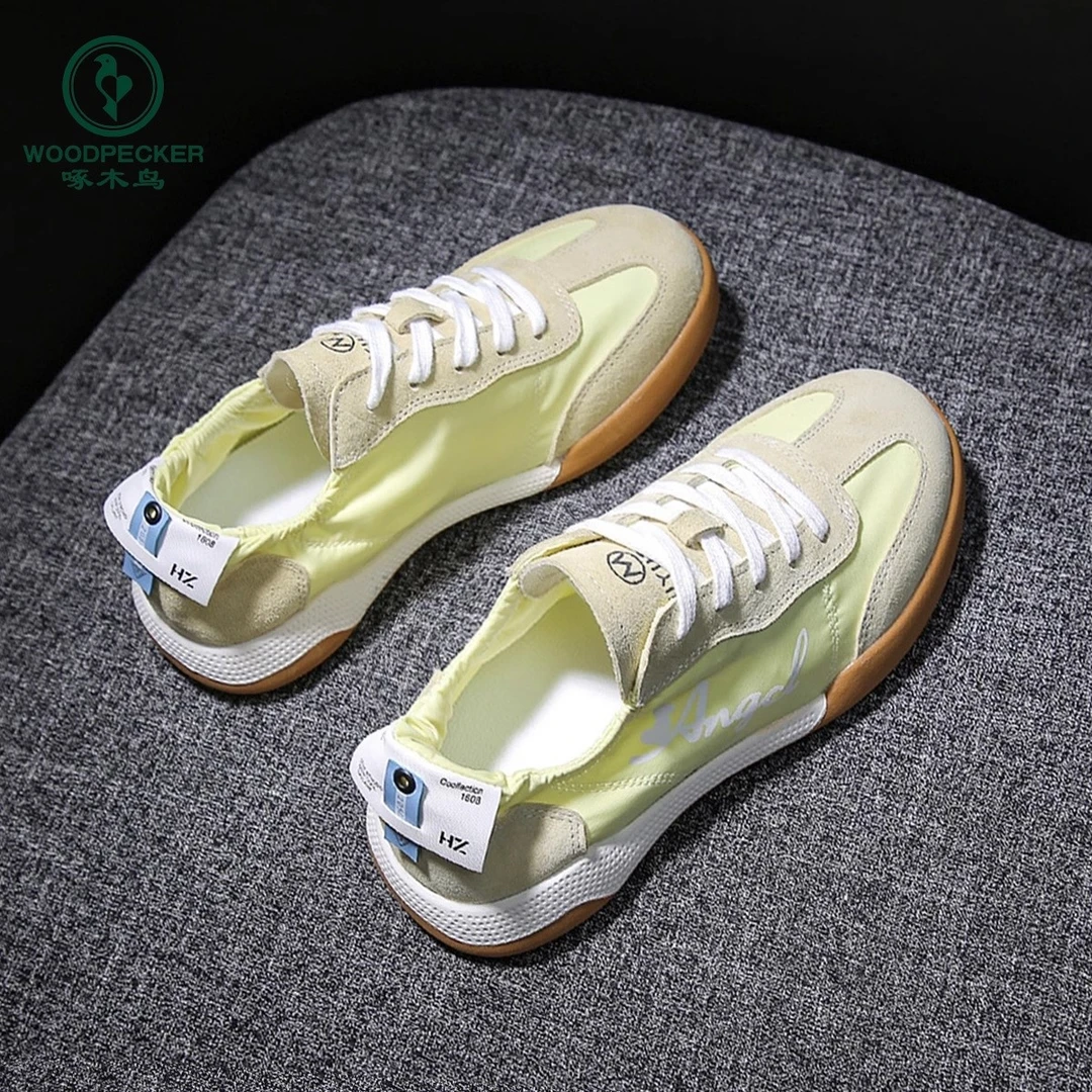 啄木鸟软底潮鞋夏天小白鞋女2024夏季新款百搭平底跑步阿甘运动鞋