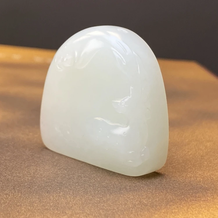 和田玉白玉福禄双至牌挂件女款男士白色女士时尚吊坠手工精雕雕刻