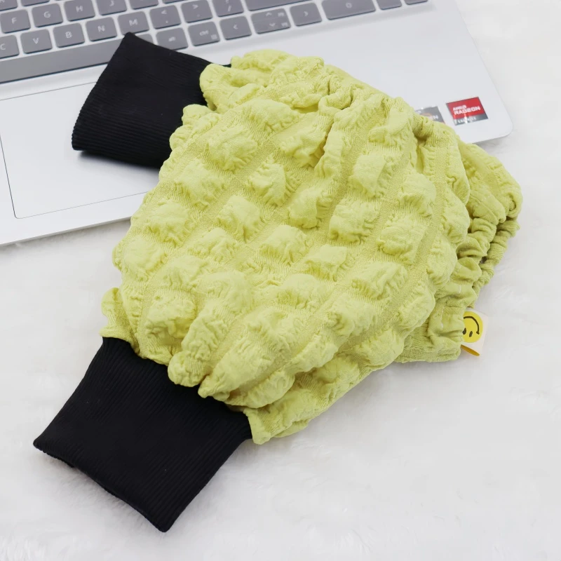 短款袖套女士款套袖护袖加肥春秋薄款泡泡棉家用工作小清新ins