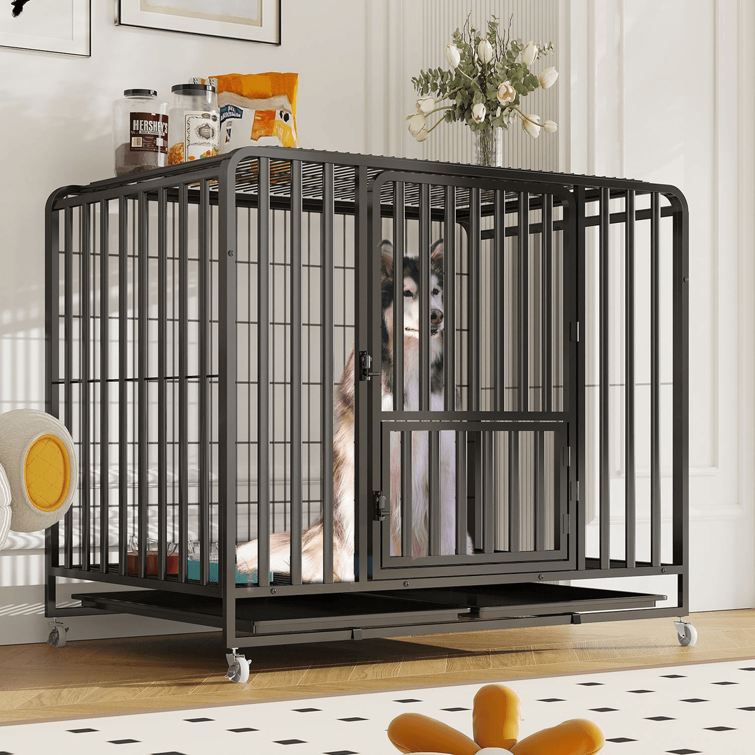 全管狗笼子大型犬中型犬狗笼金毛萨摩耶边牧拉布拉多室内狗笼大型