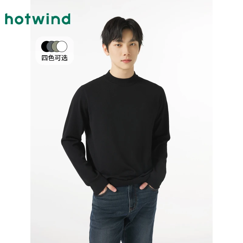 流光风【热风门店同款】7折起男保暖半高领针织衫百搭爆款F08M4400