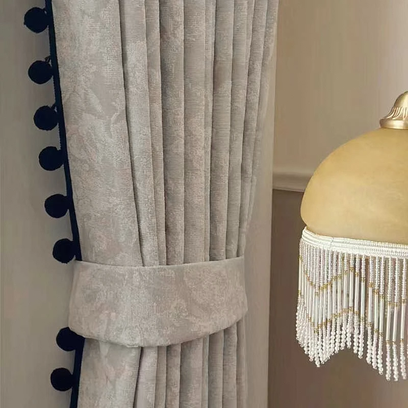 【3.2】加高唐顿庄园奶茶灰全遮光窗帘轻奢高级感赫本风法式复古风