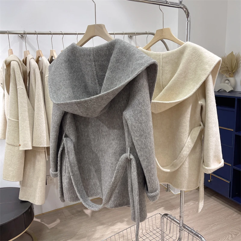 8872~10婴驼绒 90超细羊毛~双面羊毛大衣女韩版毛呢 高货百搭