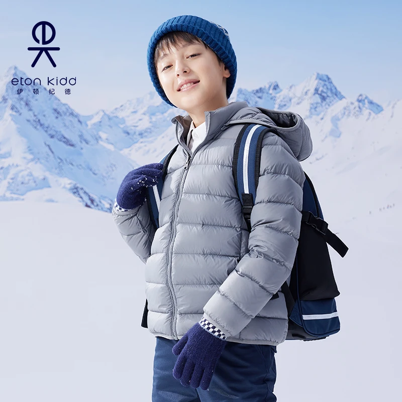 伊顿纪德秋冬季儿童手套小孩保暖男女童毛线针织五指套冬天23G907