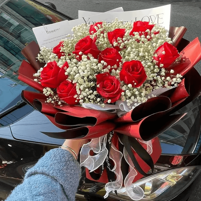 七夕玫瑰花束仿真成品情人节礼物送女朋友闺蜜老婆妈妈生日礼物