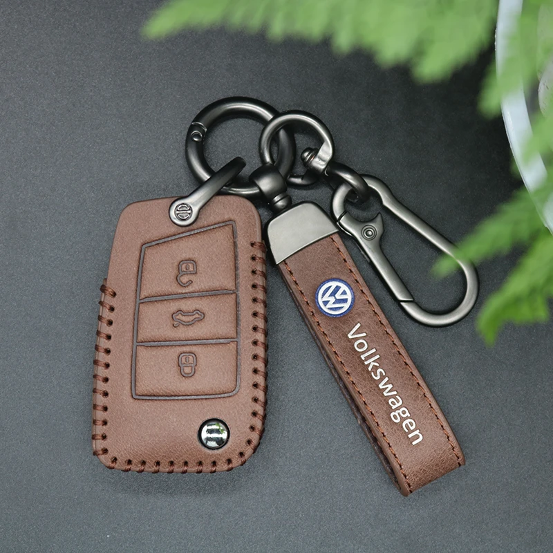 辕翰朗逸迈腾途岳宝来速腾帕萨特真皮钥匙套钥匙包钥匙扣车内装饰