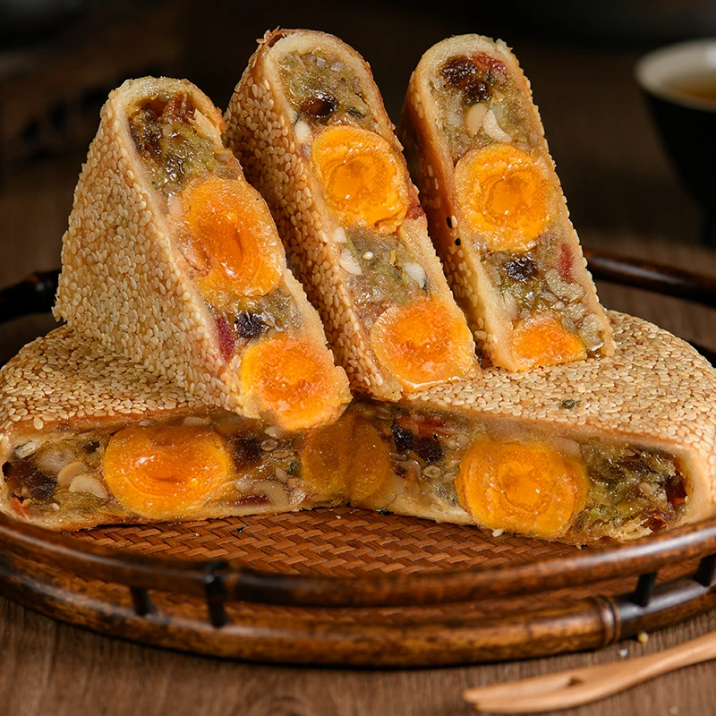 趣味佬桥墩镇大月饼鲜肉蛋黄温州特产中秋礼盒传统手作老式五仁