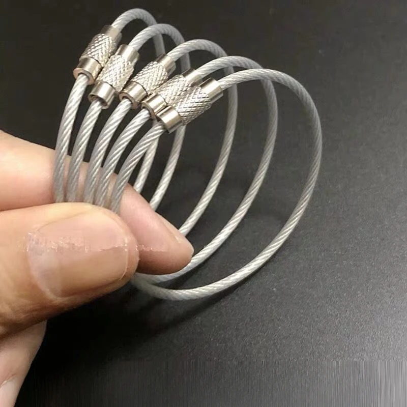 钢丝绳圈钥匙扣   钥匙环 收纳钥匙串 户外背包挂件扣 汽车钥匙扣