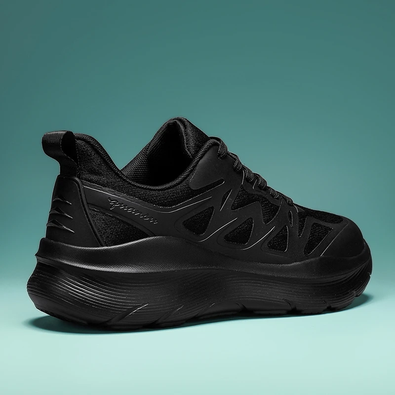 专业跑步鞋男女全黑碳板软底轻便减震慢跑鞋跳绳防滑马拉松运动鞋