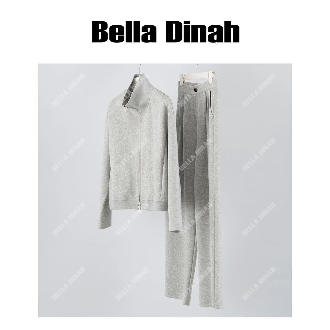 Bella Dinah 休闲运动套装 时尚休闲打底灰色设计师秋冬XJJC0001
