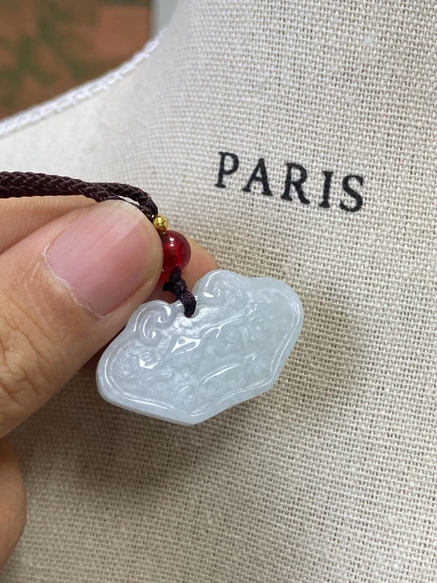 天然缅甸翡翠平安锁挂件