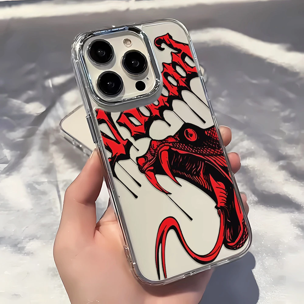 红文双蛇适用iPhone15手机壳14苹果13promax大孔11金属按键太空壳