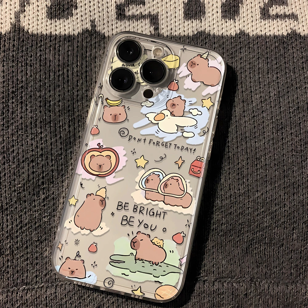 卡通水豚合集苹果华为oppo三星vivo小米iphone1514手机壳