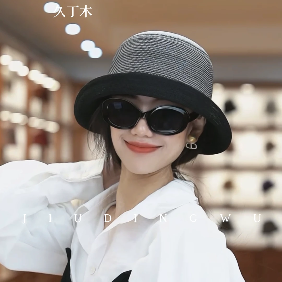 2024年新款久丁木家遮阳防晒百搭时尚礼帽复古休闲盆帽夏季渔夫帽