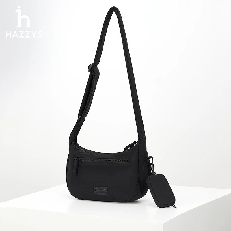 Hazzys哈吉斯2024新款男士单肩包简约潮流斜挎男包休闲百搭时尚