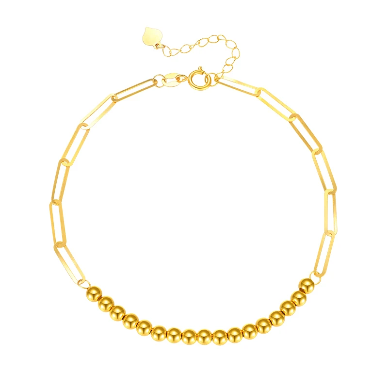 【中国珠宝】18k金珠珠好运手链 40135