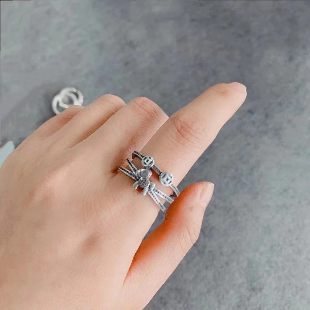 925银戒指 一个马上有钱戒指