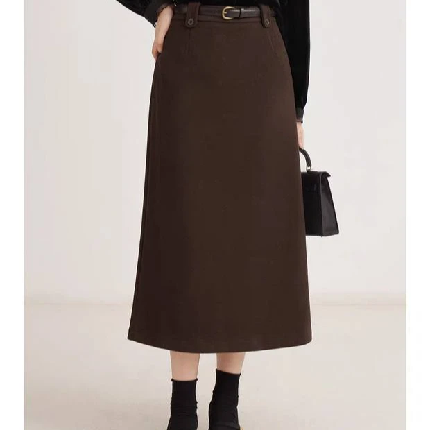 「JIANG.Z定制」秋冬美拉德色系气质A字半裙23B0098