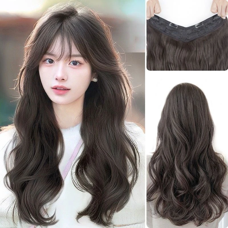 一片式大波浪卷发片假发片女长发增发量接发片蓬松神器气质长卷发