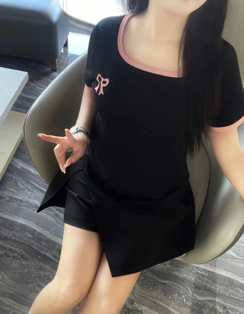 胖MM晓 55夏季显瘦宽松百搭设计感带图拼接小众百搭上衣