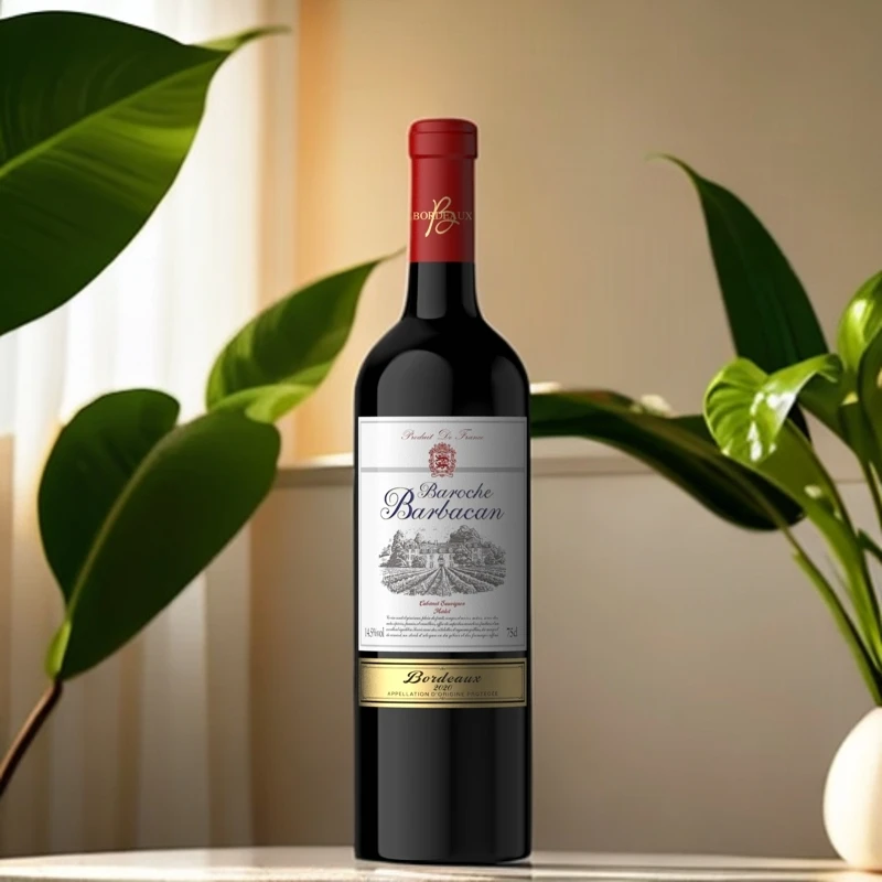【粉丝答谢会】原瓶进口波尔多巴罗什城堡干红葡萄酒14.5度750毫升