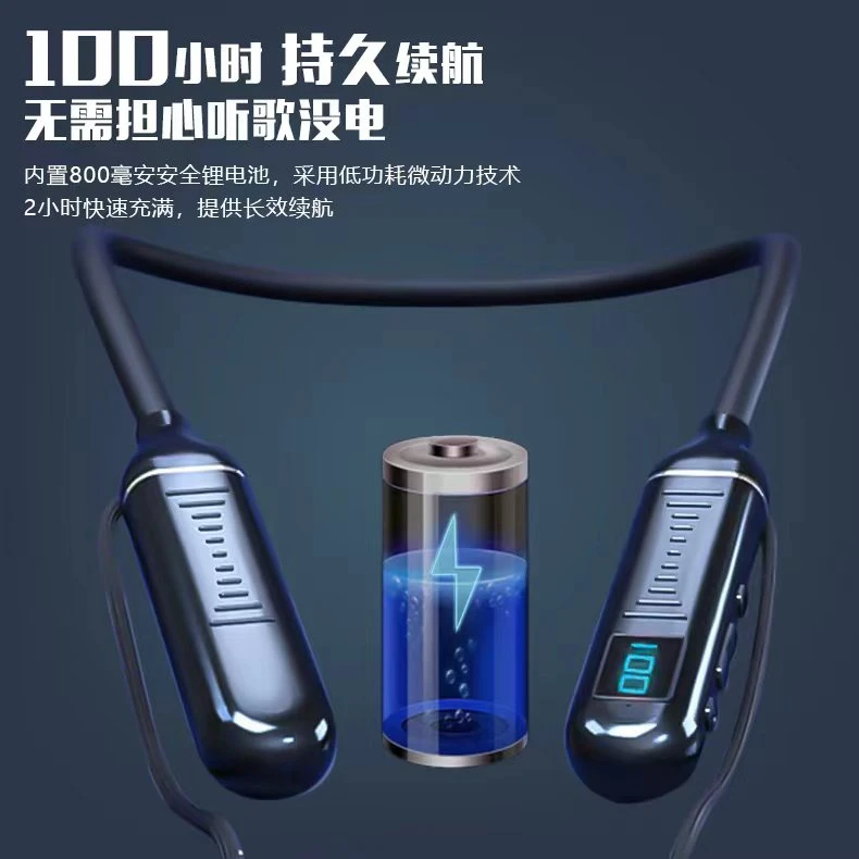 2024新挂脖颈挂式耳机无线立体声听歌降噪运动待机超长安卓通用