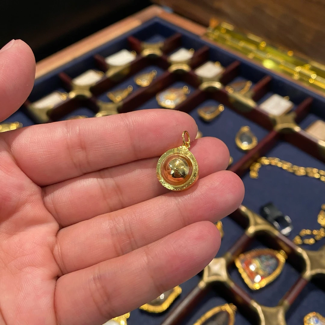 小金珠吊坠 金壳吸米星 泰国特色手工艺