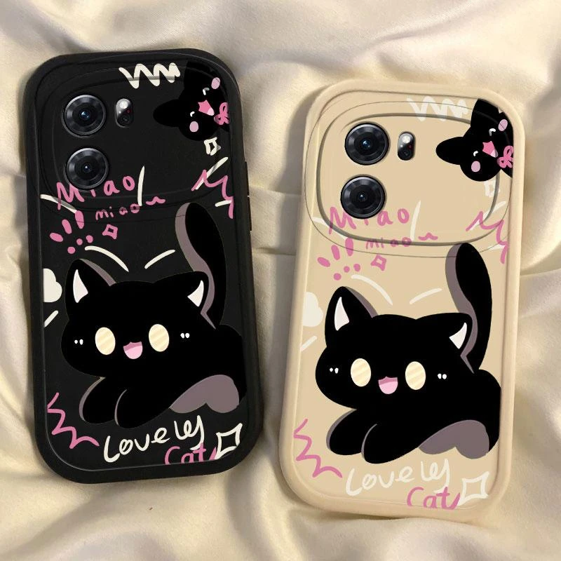 可爱惊吓黑猫适用OPPOK10手机壳OPPOK10PRO硅胶全包镜头软壳潮牌