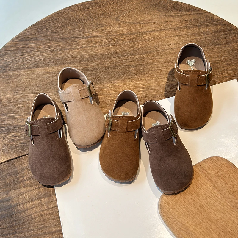 ABC 2025春秋季新款儿童勃肯鞋小童单鞋软底舒适女宝宝豆豆鞋皮鞋