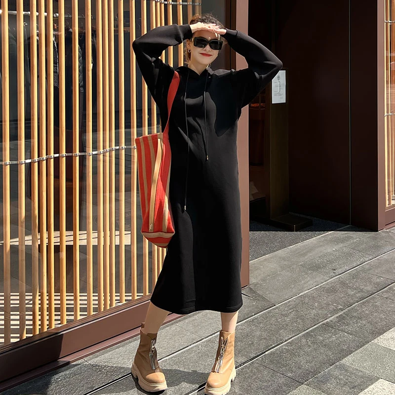 【现货】美洋MEIYANG 一件搞定卫衣裙升级版绵软空气层连帽连衣裙