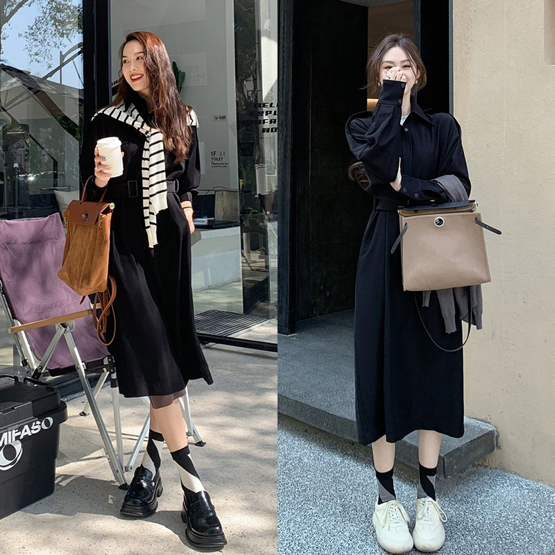 美洋MEIYANG 比利弗连衣裙 轻奢系带直筒定制连衣裙