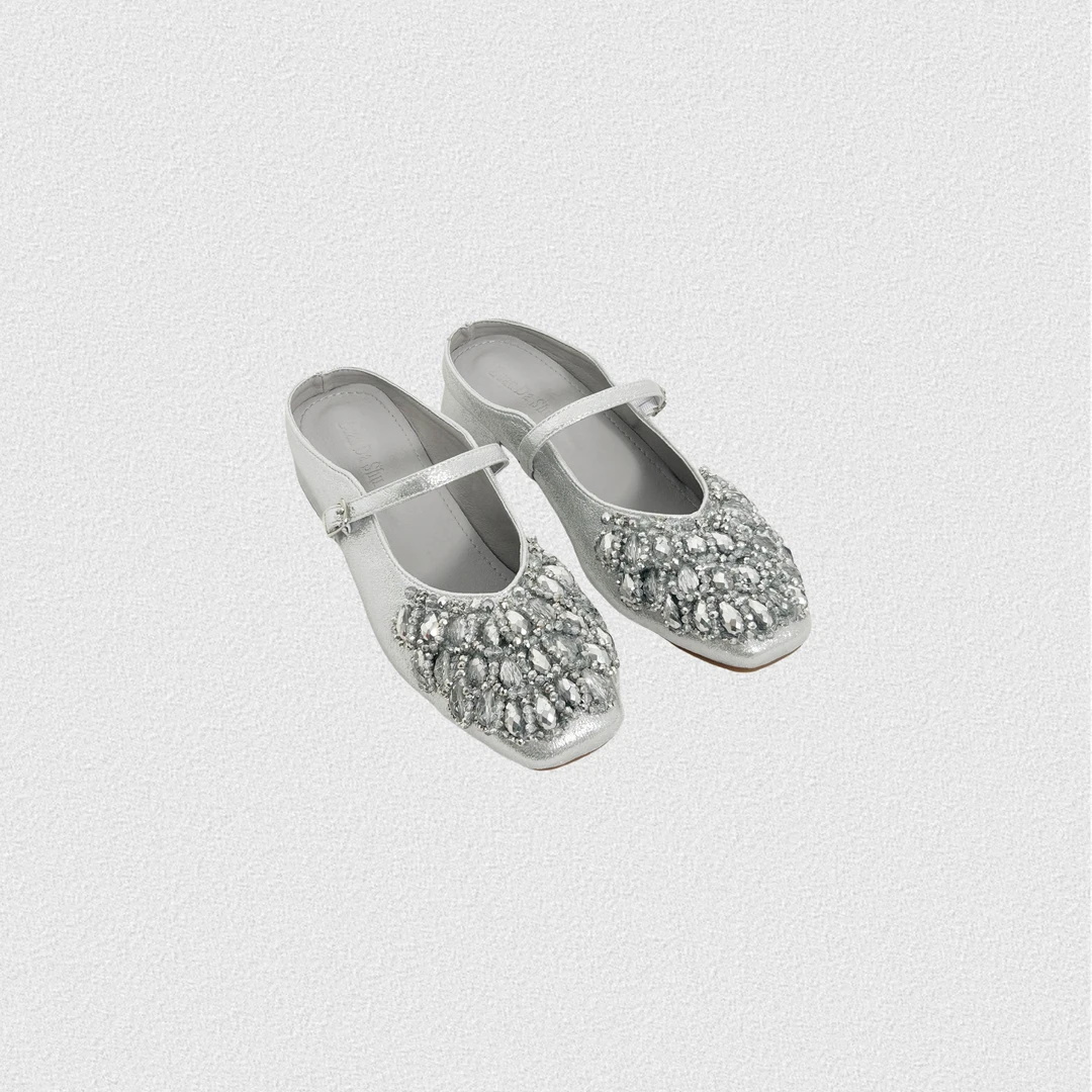 新款夏季外穿玛丽珍水钻一字带百搭包头中跟凉拖62X060