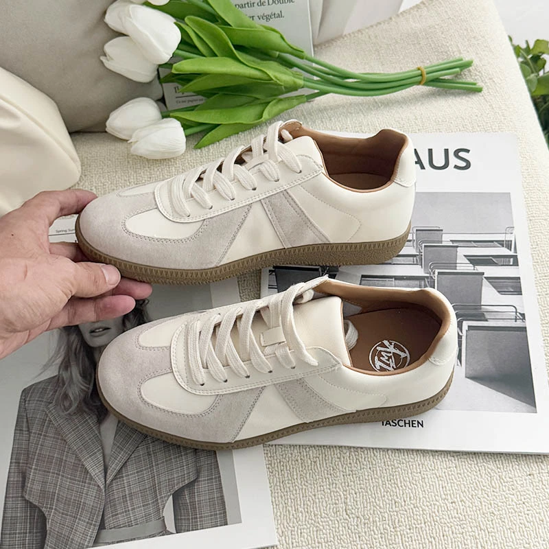 百搭时尚~24年新款复古平底德训鞋女百搭运动休闲板鞋66X505