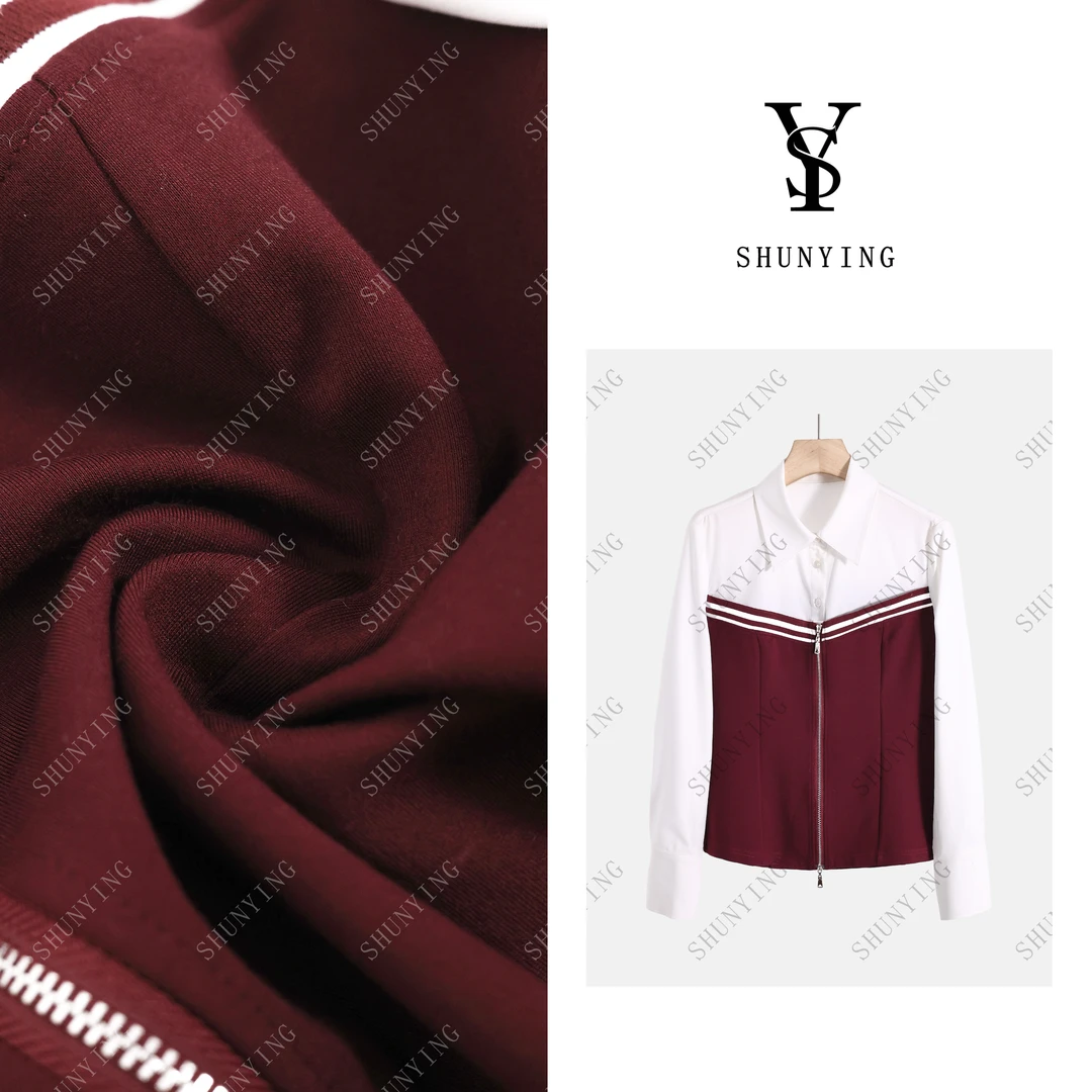 【顺瀛】秋季新款设计感时尚拼接百搭洋气减龄衬衫SY63C9360