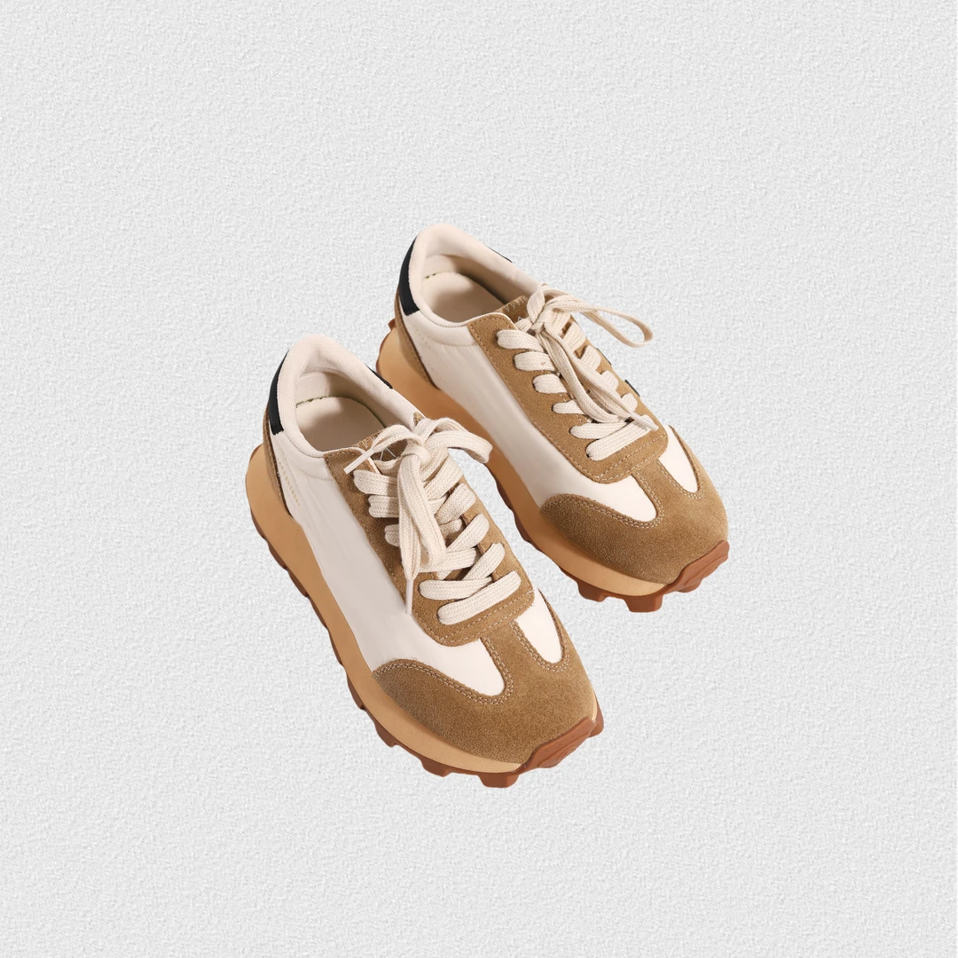 24年秋款拼色时尚增高厚底透气休闲鞋63X1058