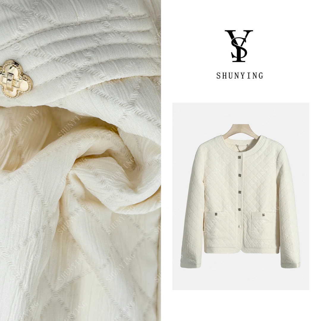 仟娜【暖阳小香】秋季新款时尚感洋气百搭休闲气质短外套SY63WT9865