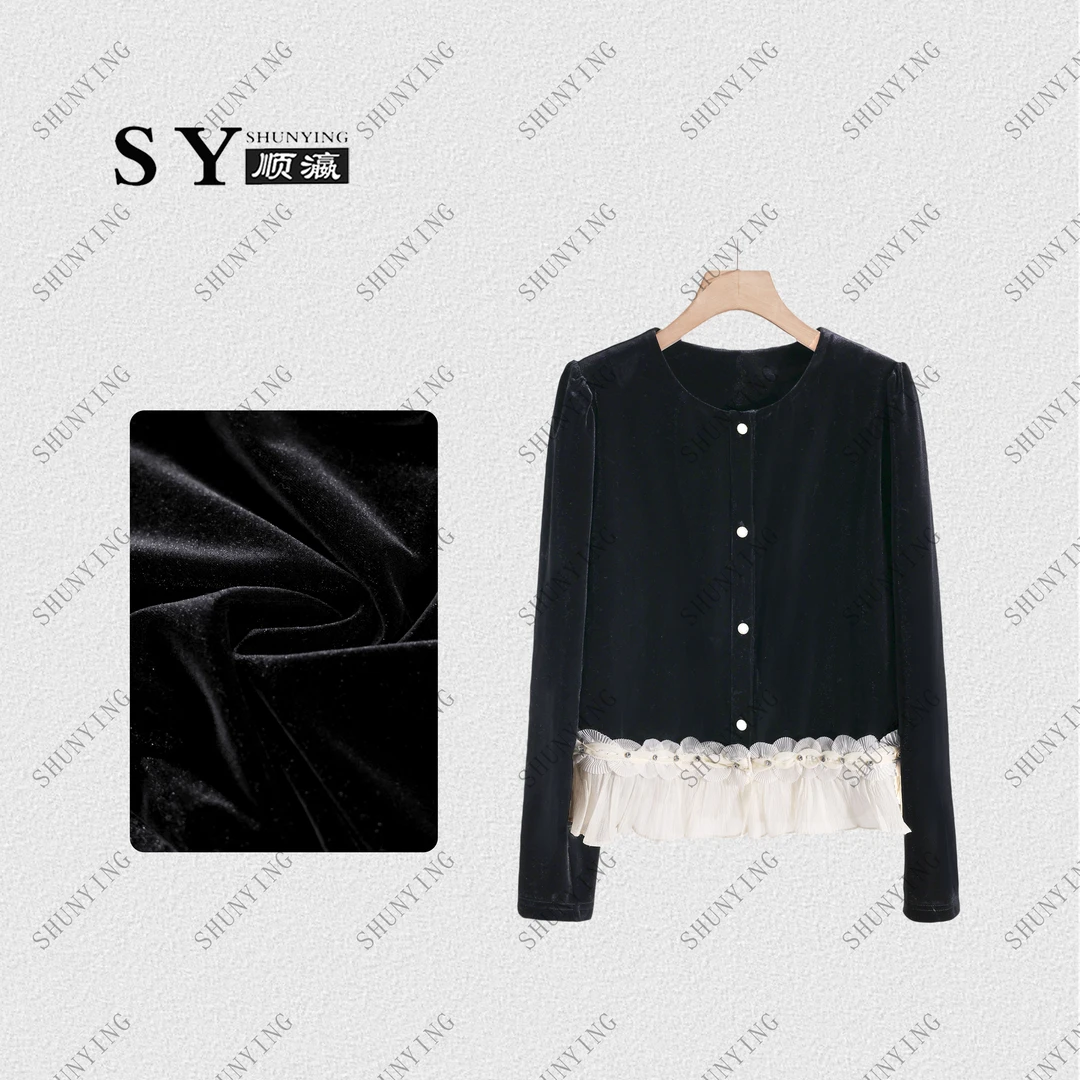 【顺瀛】秋季新款赫本风名媛气质法式丝绒小香风外套SY63WT98526